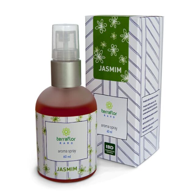 Caixa + frasco aroma spray jasmim