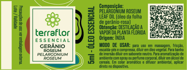 Rótulo de óleo essencial de eucalipto staigeriana 5ml